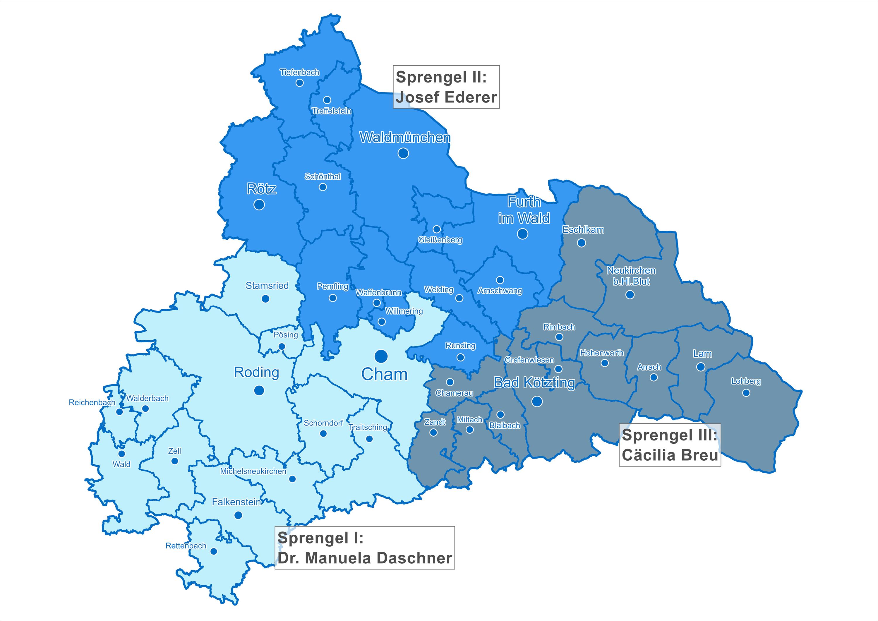 Die Archivpfleger des Landkreises und ihre regionalen Zuständigkeiten