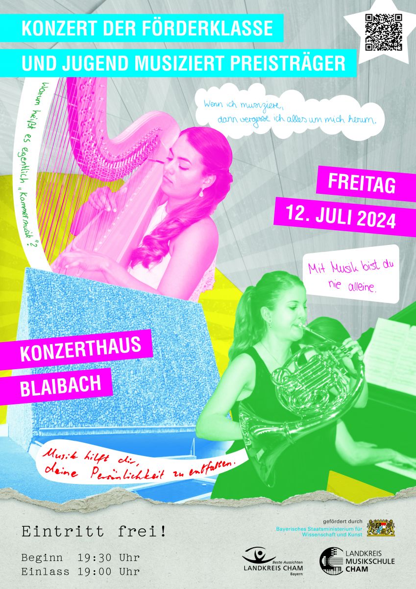 Plakat Konzert Förderklasse und Jugend musiziert Preisträger