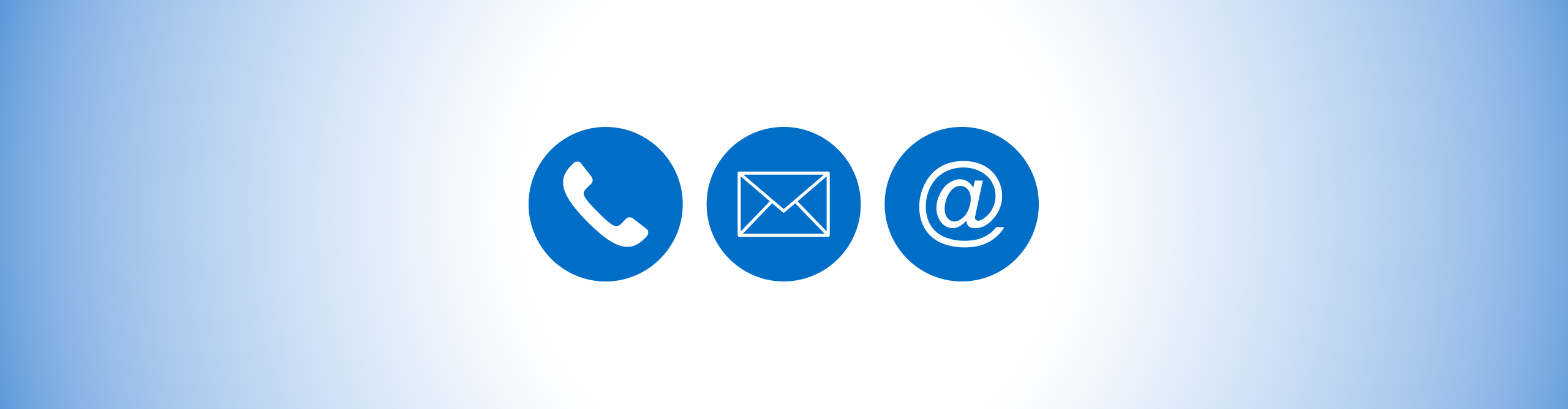 Symbole für Kontakt per Telefon oder Mail