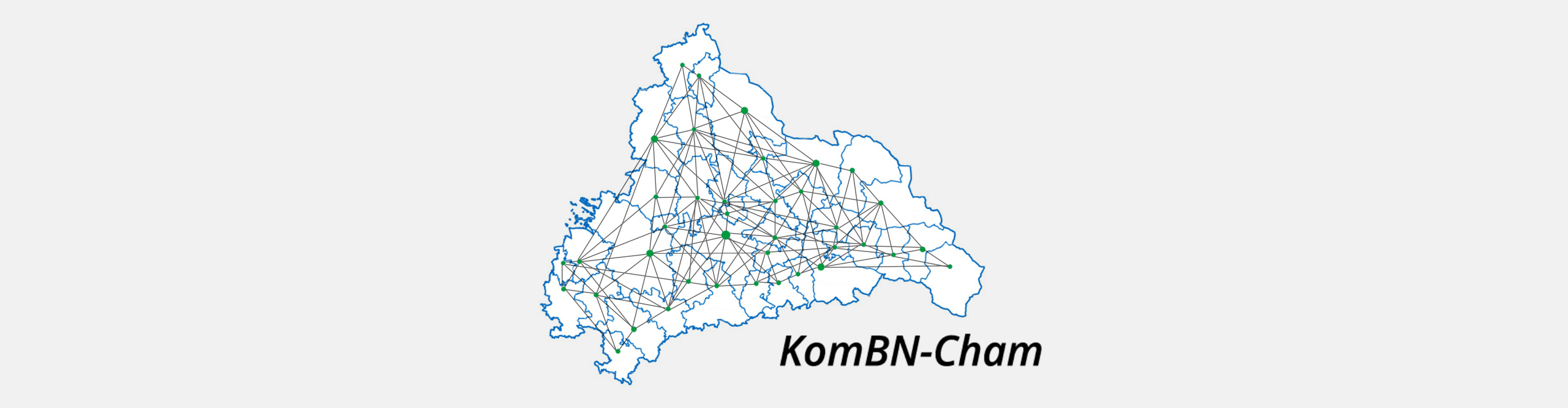 Netzwerk über dem Landkreis Cham