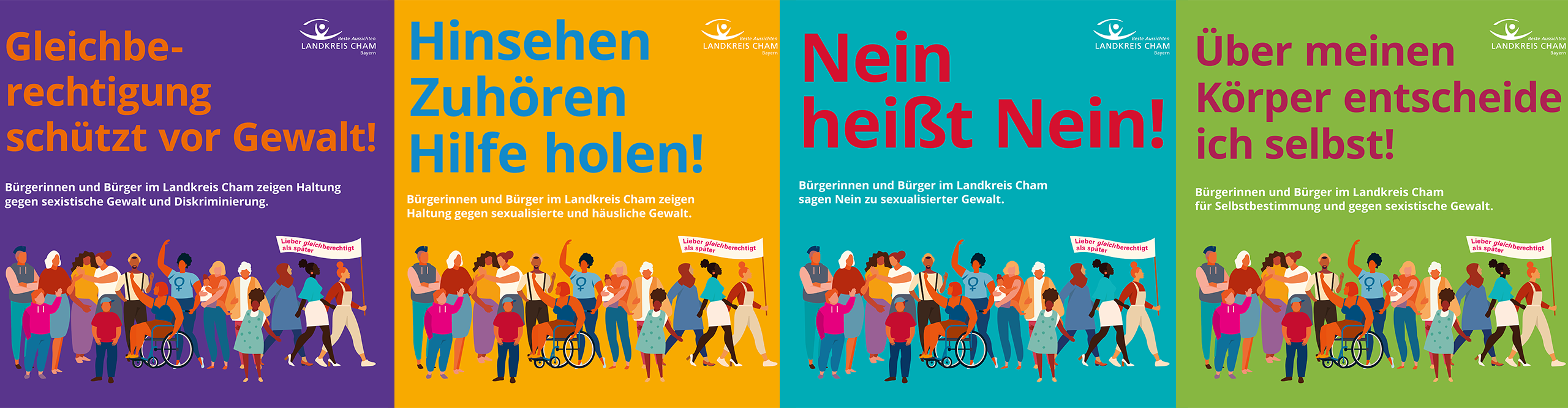 Übersicht der Plakate und Slogans der Kampagne 