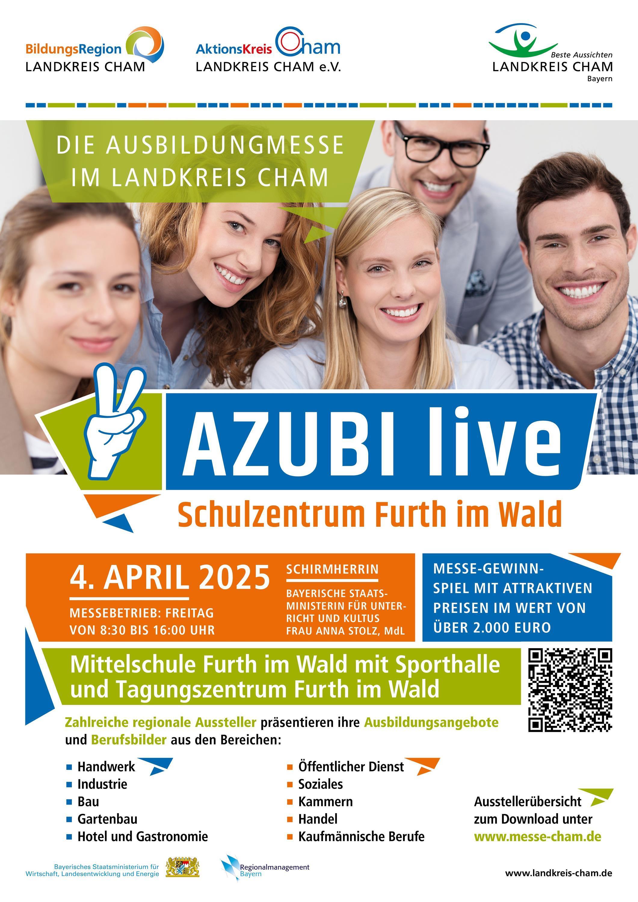 Plakat der Messe Azubi live 2025